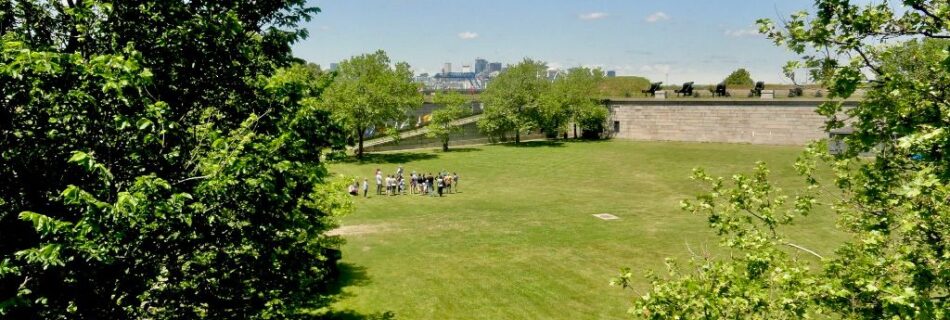 beginning of tour on parade grounds-