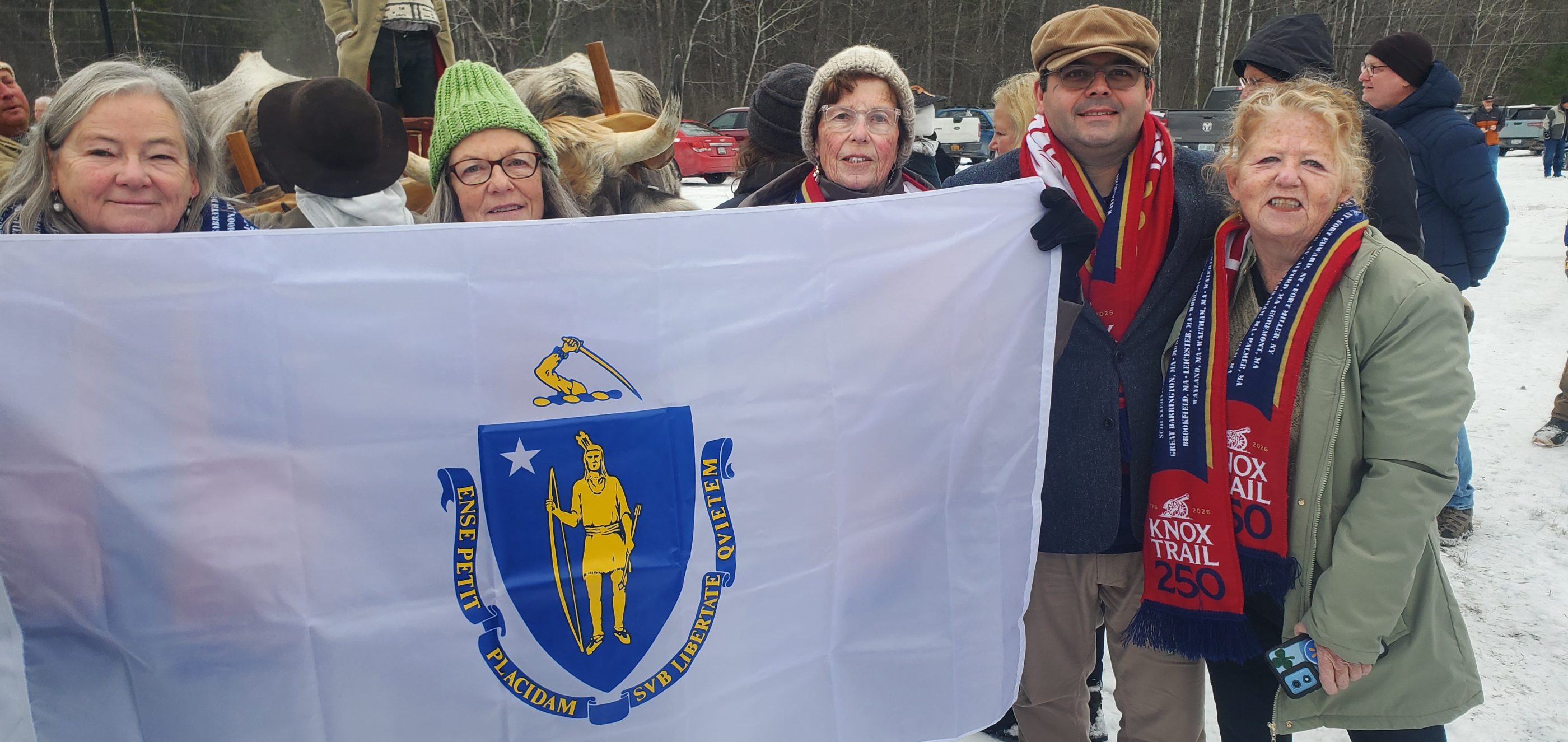 Massauchetts state flag in Ticonderoga