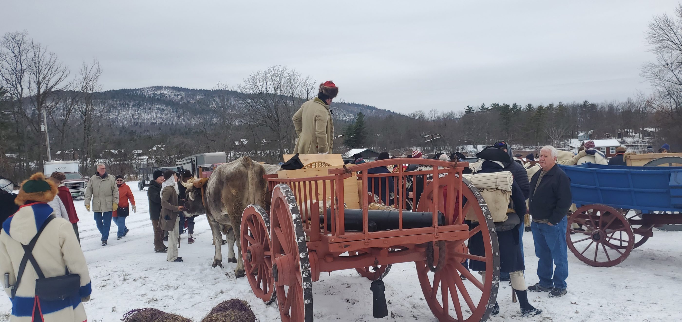 Wagons at Lake George