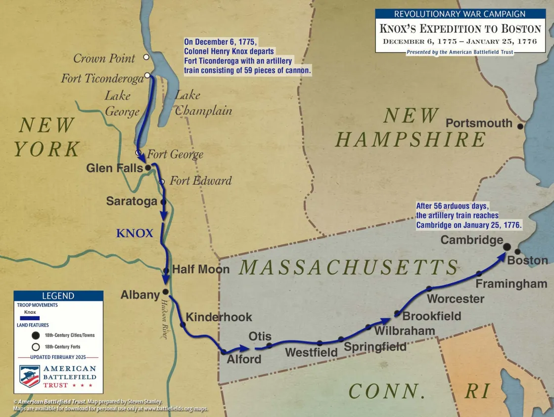Knox's Expedition to Boston
