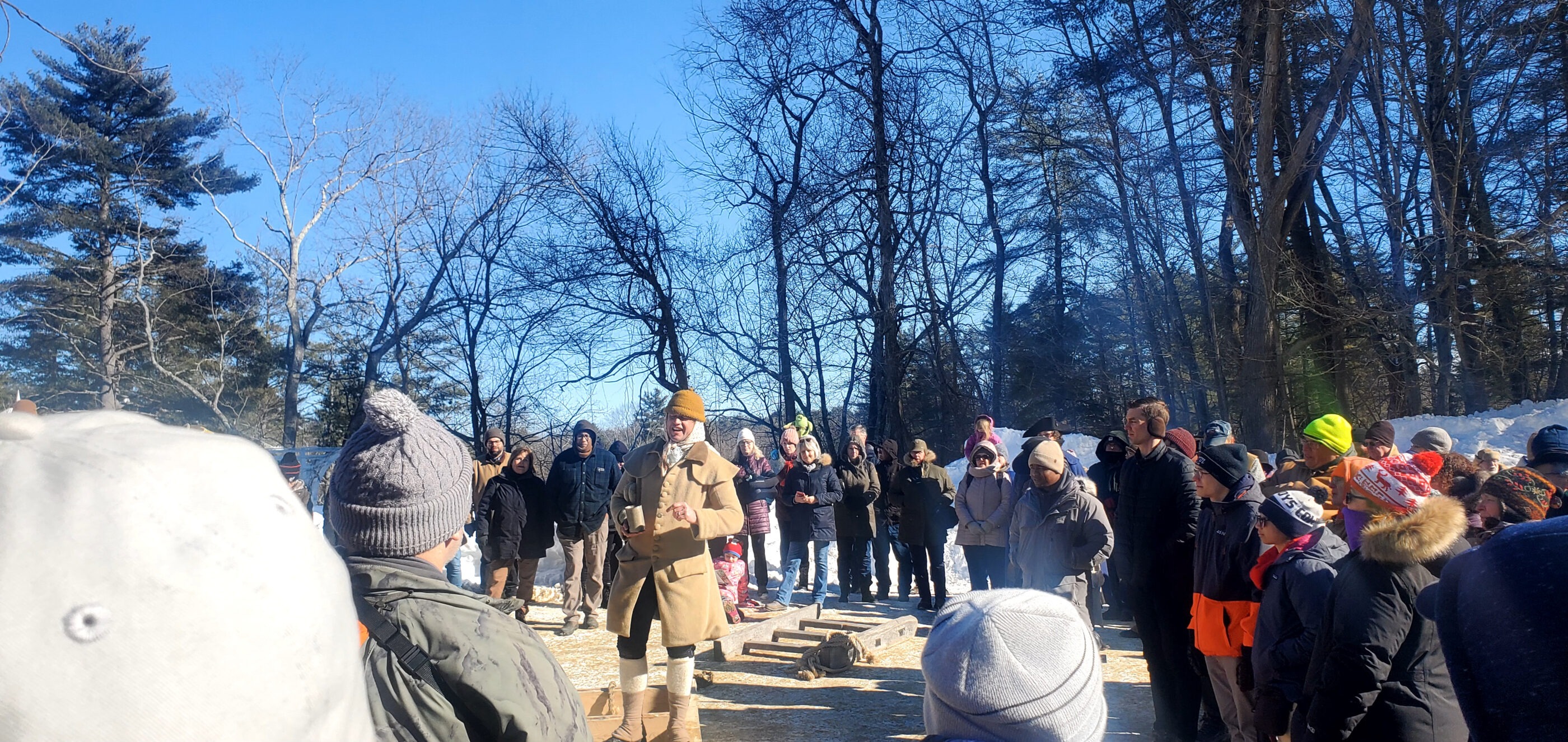 Fort Ticonderoga staffer Matthew Kaegle speaking